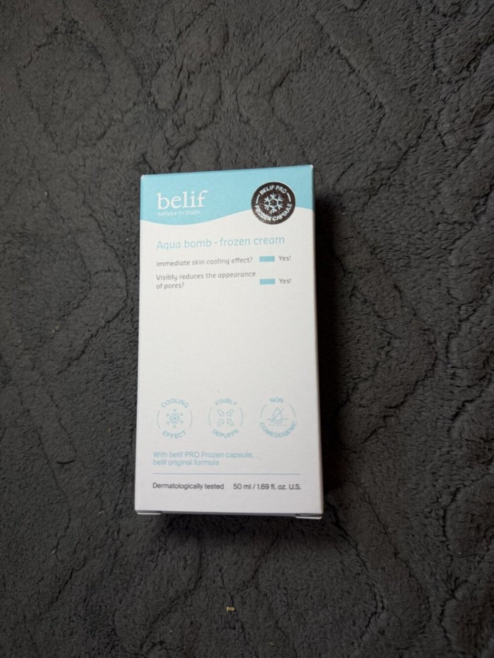 NEW belif Aqua Bomb Frozen Cream 50ml Cooling Moisturizer